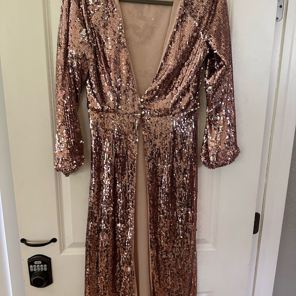 Rose Gold Sequin Gown
